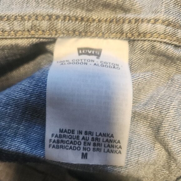 VTG Women’s Levis Denim Jacket Type 1 Cropped Cotton Red Tab Womens Medium - Picture 13 of 16